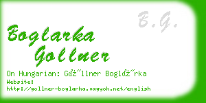 boglarka gollner business card